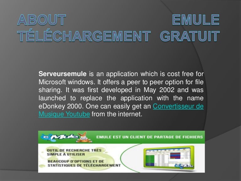 TÉLÉCHARGER EDONKEY GRATUIT EN FRANÇAIS EDONKEY EN FRANÇAIS GRATUIT TÉLÉCHARGER